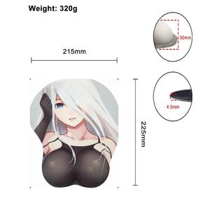 Tapis de souris 3D en silicone mixte, 21 style d'usine, Nezuko Luffy, <span class=keywords><strong>Hisoka</strong></span>, main, poignet, relax, impression personnalisée - Product Image 6