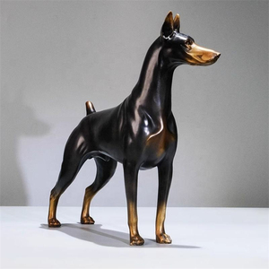Escultura de bronce de <span class=keywords><strong>tamaño</strong></span> real Doberman <span class=keywords><strong>Pinscher</strong></span> - Product Image 4