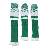 Couvre-tête de club de golf en tricot, motif herbe, protection pour 1 club #   3 #   5 #   Driver Fairway Woods, Accessoires de golf