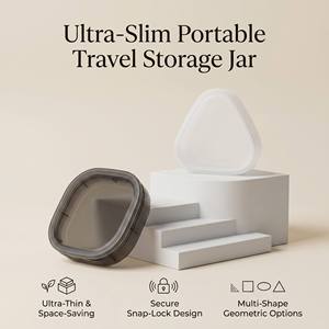 Boîte de voyage transparente écologique et recyclable avec teinte vert floral pour conteneur de tampons de toner, idéale pour les boutiques et les marques privées d'outils de beauté - Product Image 3