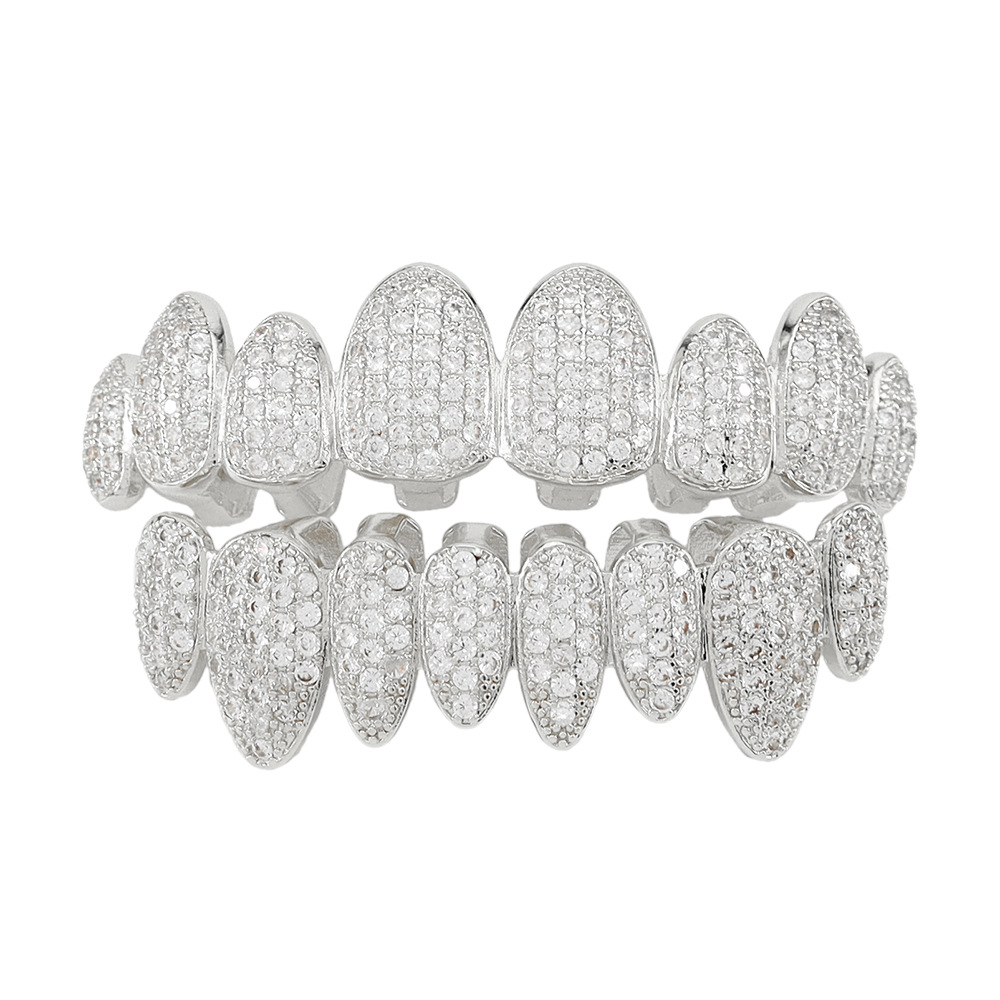 Upper eight lower eight (irregular zircon)-silver color set
