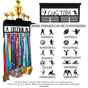 Étagère murale pour médailles <span class=keywords><strong>de</strong></span> sport <span class=keywords><strong>de</strong></span> gymnastique et <span class=keywords><strong>de</strong></span> patinage <span class=keywords><strong>de</strong></span> haute qualité 2026, support mural pour médailles <span class=keywords><strong>de</strong></span> marathon - Product Image 2