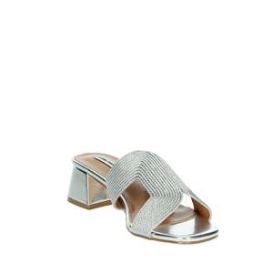 Sandalias de Tacón para Mujer Mariella Burani, Plateadas Metálicas, Tacón Cuadrado, Estilo Slip-On - Product Image 5