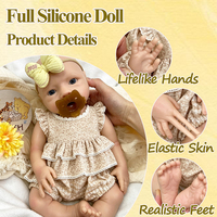 Poupées Reborn en Silicone Corps Entier de 18 Pouces, Réalistes avec Détails de Veines, pour Collection d'Art et Objets de Collection - Vente en Gros