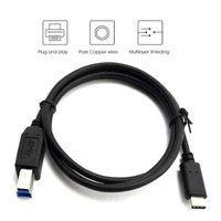 Printer 100% kabel Printer USB C tembaga murni Data Anti gangguan 2M untuk HP Canon untuk Printer Epson kompatibel dengan komputer