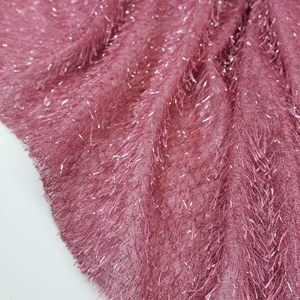 Usine en gros cheveux longs éponge métallique Lurex tricoté <span class=keywords><strong>Jersey</strong></span> tissu pour la décoration de la maison de Noël - Product Image 6