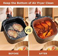 Pots en silicone réutilisables de qualité alimentaire pour friteuse à air, paniers en silicone pour friteuse à air, doublures pour friteuse à air, sans danger pour les aliments