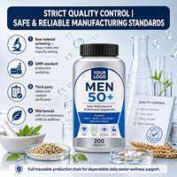ODM ODM Multivitamines et Multiminéraux pour Hommes 50+ Comprimés Quotidiens Soutien Cœur Cerveau Vision Muscles Supplément Minéral Avancé pour Adultes