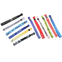 Bracelet en tissu personnalisé en polyester tissé avec impression par sublimation, bracelet d'événement avec votre logo