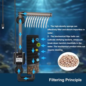Filtro de Esponja USB para Acuario, Filtro Silencioso de Burbujas para Peceras de <span class=keywords><strong>Agua</strong></span> Salada <span class=keywords><strong>y</strong></span> <span class=keywords><strong>Agua</strong></span> Dulce - Product Image 2