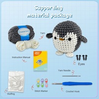 Kit de crochet Vanwoo fait main, motif animal, pour loisirs créatifs transfrontaliers, couture, tissage, jouets, sacs, avec manuel en anglais et tutoriel vidéo