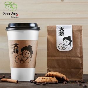Senang02 Nouveauté Gobelet en papier carré biodégradable résistant à la graisse pour l'emballage des nouilles avec impression offset pour pizza et sushi - Product Image 4