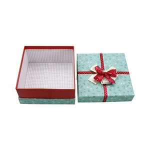 Wholesale rigid cardboard paper box base and lid Packaging Boxes lid and base box with ribbon - Product Image 4