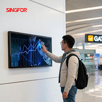 Pantalla Táctil Capacitiva Interactiva SINGFOR de 32-65 Pulgadas, con WiFi y Android, Táctil de 10 Puntos, para Publicidad en Vestíbulos de Hospitales