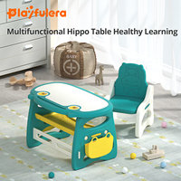 Ensemble table et chaise d'étude pour enfants, moderne, OEM&ODM, écologique, avec rangement et fonctions de sécurité, en plastique, pour chambre, école, hôtel