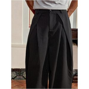 Pantalones de Vestir Plisados de Pierna Ancha para Hombre FOXA, Tela de Lana, Antiarrugas, Casuales, de Negocios, con Bolsillos - Product Image 4