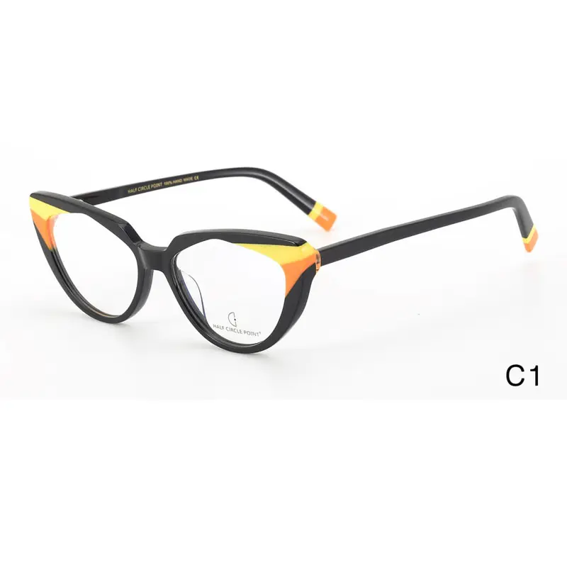 2024 cat-augen-mode brillenrahmen für augenbrillen individuelle brillen acetat-rahmen acetat