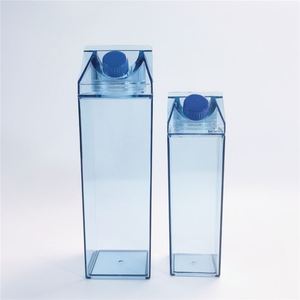 Bouteille d'eau en forme de carton de lait réutilisable sans BPA avec logo personnalisé 500 ml / 1000 ml étanche avec couvercle à vis - Product Image 4