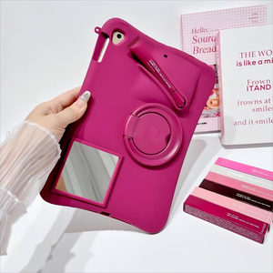 New <span class=keywords><strong>iPad</strong></span> 6 9.7 11 inch môi đỏ tráng men vỏ phẳng Nhẫn Chủ Silicone lười biếng cảm ứng lên gương - Product Image 2