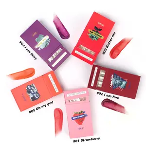 Free Sample Long Lasting Lip Gloss Cotton Swab Lipstick, Cigarette Cotton Swab Tattoo Lipstick