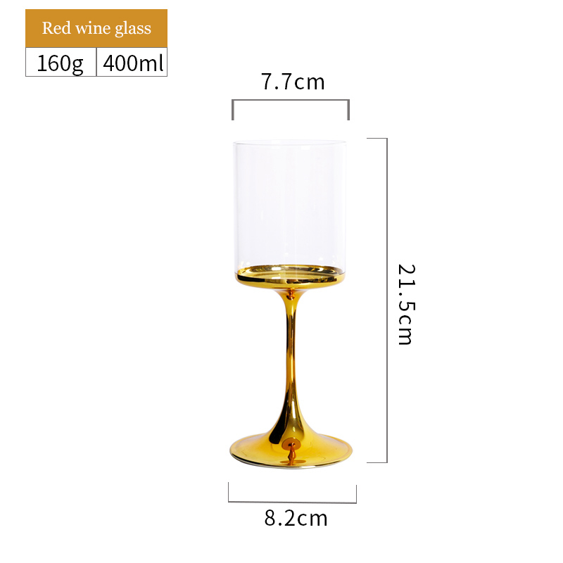 Bicchiere da vino dorato