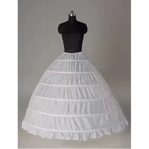 Jupon à 6 cerceaux en acier pour femmes, idéal pour les robes de mariée longues, jupons de <span class=keywords><strong>princesse</strong></span> pour filles - Product Image 3