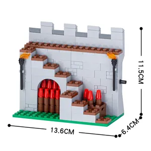 MOC5010-G средневековый город стены 169 шт. Военная серия оружие обогащения Барак модели для маленьких мальчиков и девочек игрушки строительные блоки Кирпич