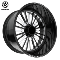 Jantes forgées chromées polies DW Modified Performance Claw Wheels 24, 26, 28 pouces à déport profond, compatibles avec les Ford F150 F250, pour camion de défilée surélevé