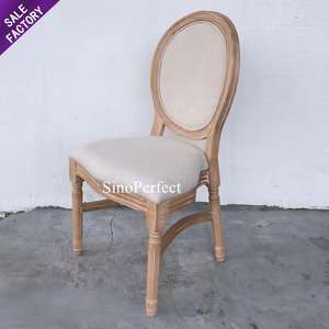 Chaises de réception classiques antiques, dossier ovale, rembourrées, empilables, pour mariage, banquet, chaises Louise - Product Image 1