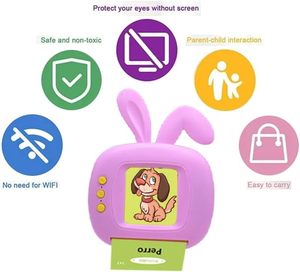 Tarjetas Flash parlantes en portugués e inglés, discurso de bolsillo de 224 palabras para niños pequeños, juguete interactivo de aprendizaje Ideal educativo para niños - Product Image 5