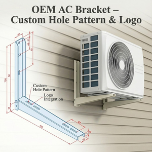 Support mural pour unité extérieure de climatisation YOD HVAC, en acier galvanisé de 2,0 mm d'épaisseur, capacité de charge lourde, installation facile - Product Image 3