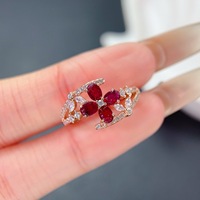 Wholesale Custom 925 Sterling Silver Ruby Rings Women Anniversary Wedding Red Rings Jewelry Supplier Manufacturer