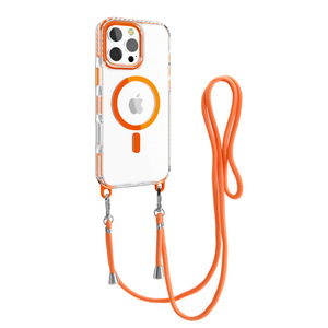 Coque de téléphone transparente magnétique en TPU faite à la main YX, avec cordon, pour Apple <span class=keywords><strong>iPhone</strong></span> 16 <span class=keywords><strong>Pro</strong></span> – <span class=keywords><strong>Nouveauté</strong></span> transfrontalière très prisée en Chine - Product Image 1