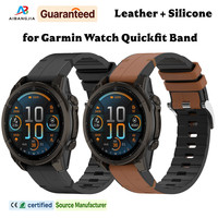 Bracelet en cuir véritable et silicone Quickfit 20 mm 26 mm 22 mm pour Garmin Fenix 8 Pro 7 7X 7S 6 5 Epix Pro Tactix 8 Instinct 3