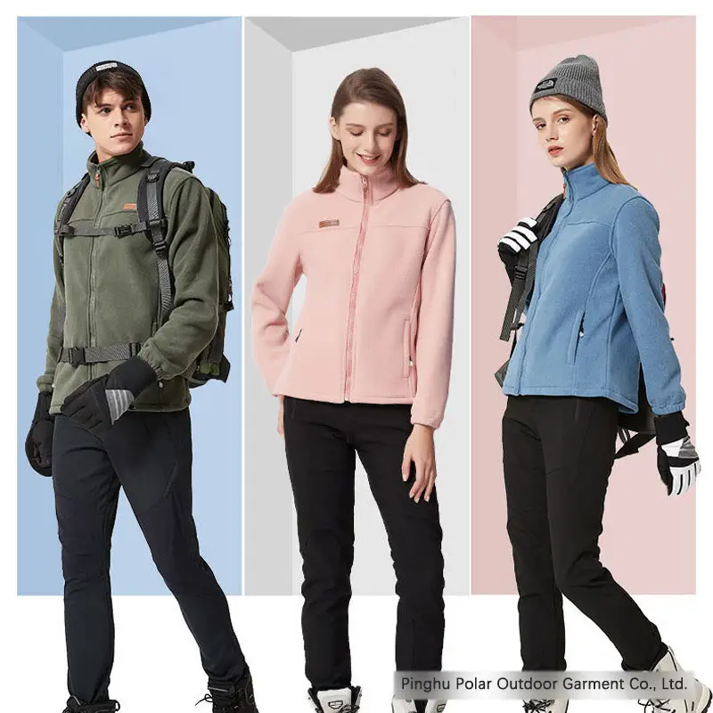 Good Quality Softshell Windproof Breathable Full Zip High Fleece Jacket Best Outdoor Working Clothing For Spring And Autumn