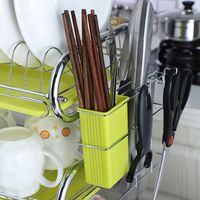 Organisateur de cuisine, égouttoir à vaisselle en métal en forme de L à trois niveaux, support de séchage pour comptoir, égouttoir à bols, support de rangement moderne et minimaliste