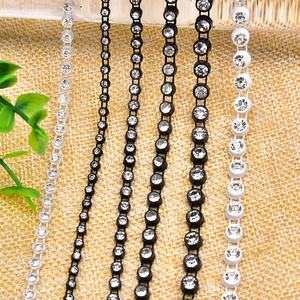 Chaîne de strass de 2,5 à 5 mm, rangée simple, garniture cousue à la main, chaîne de diamants, accessoires de couture, décorations de mariage DIY - Product Image 3