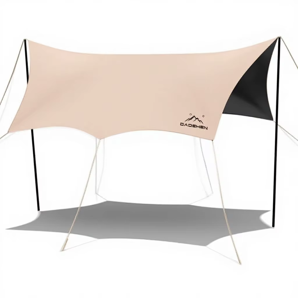 17-square-meter octagonal black rubber canopy