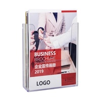 Support d'affichage en acrylique transparent personnalisé A3/A4/A5/A6, porte-brochures en acrylique, support mural pour brochures en acrylique