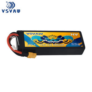 بطارية ليثيوم بوليمر VSVAW 2S بسعة 5200 مللي أمبير في الساعة وجهد 7.6 فولت وتفريغ 65C مع قابس دينز للسيارات والشاحنات والطائرات التي تعمل بالتحكم عن بعد - Product Image 1