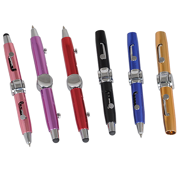 Hand Fidget Pen , Thinking Pen,Fidget Spinning Pen Stress Reducer High Speed - Spin Quietly with Metal Stylus Ball Pen