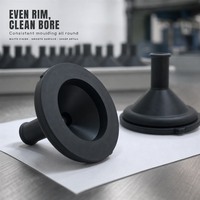 Ventouse en caoutchouc en forme de cloche avec tige creuse et rebord d'étanchéité roulé pour machines industrielles et verre