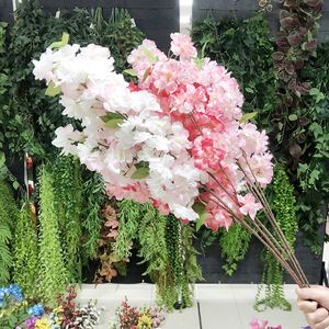 Z-0012 Branche de <span class=keywords><strong>cerisier</strong></span> artificielle blanche, <span class=keywords><strong>rose</strong></span> et jaune, magnifique <span class=keywords><strong>cerisier</strong></span> en soie pour la fête des mères et la remise des diplômes - Product Image 3