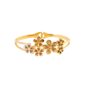 Bracelet tendance en acier inoxydable 316L avec placage or PVD, design durable et résistant - Product Image 2