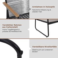 Ensemble de meubles de jardin en rotin d'extérieur, canapé de jardin combiné, adapté pour terrasse, piscine, véranda