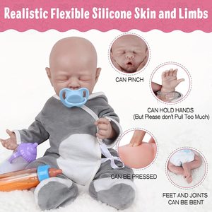 Muñeca de Silicona de 17 Pulgadas para Dormir, con Chupete, que Parece Real, No es una Muñeca de Vinilo - Product Image 3