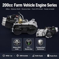 Moteur de moto 200cc GY6 CVT à arbre d'équilibrage et refroidissement par air, avec marche arrière, pour véhicule utilitaire agricole, marque personnalisée