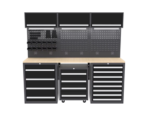 RW Workshop Stationary Garage Storage <strong>Tool</strong> Box Toolbox Worktable Work <strong>Bench</strong> With Hooks Plate Board Heavy Duty Steel Cabinet OEM - Product Image 1