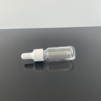 Flacon compte-gouttes en verre Boston transparent de 15 ml avec bouchon à vis, compatible diffuseur à bâtonnets, étiquettes personnalisables, pour huiles essentielles et soins de la peau