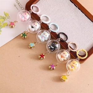 Lindo Llavero 3D con Colgante de Campana de Dibujos Animados para Estudiantes, Regalo para Novias, de Goma, PVC, Acrílico, Evang - Product Image 1